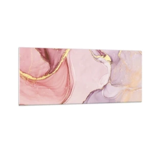 Schilderen op glas - Een streling van kleuren - 100x40 cm