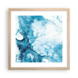 Een poster in een licht eiken lijst - Blauw Concert - 40x40 cm