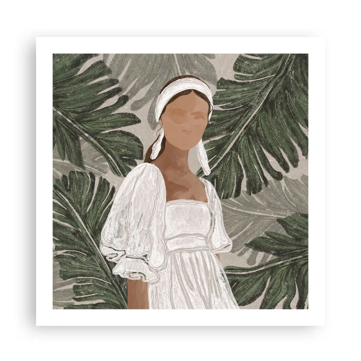 Poster - Exotisch portret - 60x60 cm