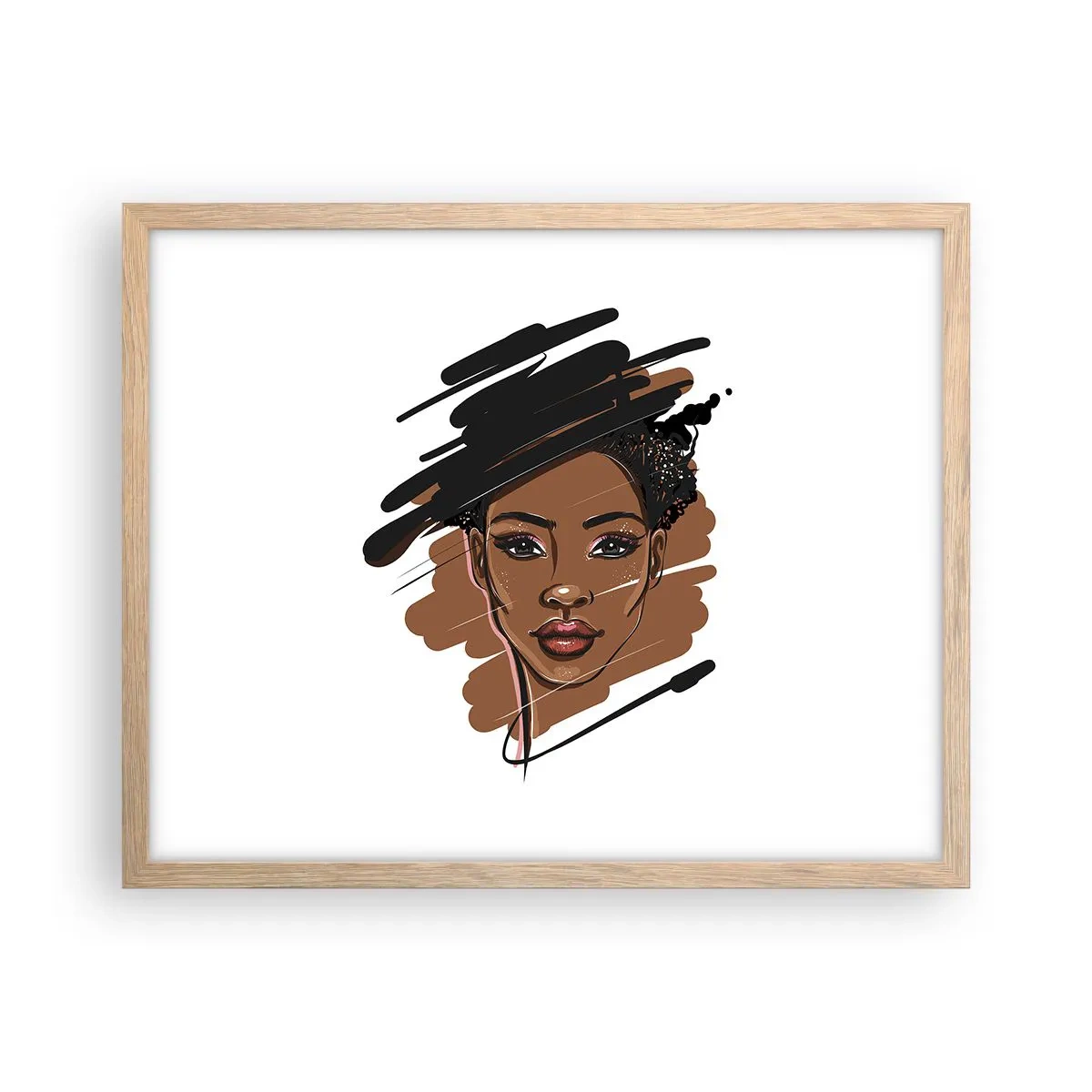 Een poster in een licht eiken lijst - Zoet als chocolade - 50x40 cm