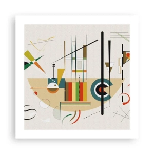 Poster - En de wereld lacht - 50x50 cm