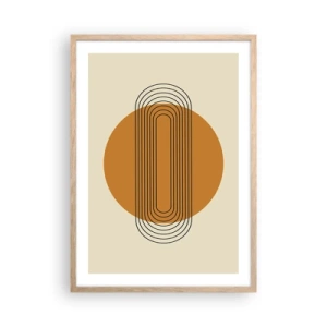 Een poster in een licht eiken lijst - Perfect plan - 50x70 cm