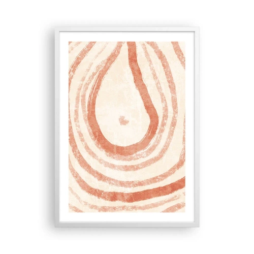 Poster in een witte lijst - Koraalcirkels – compositie - 50x70 cm