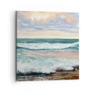 Schilderen op canvas - Hier maak je je ziel glad - 70x70 cm