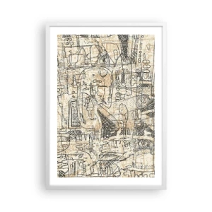 Poster in een witte lijst - Het wacht om te worden gedecodeerd - 50x70 cm