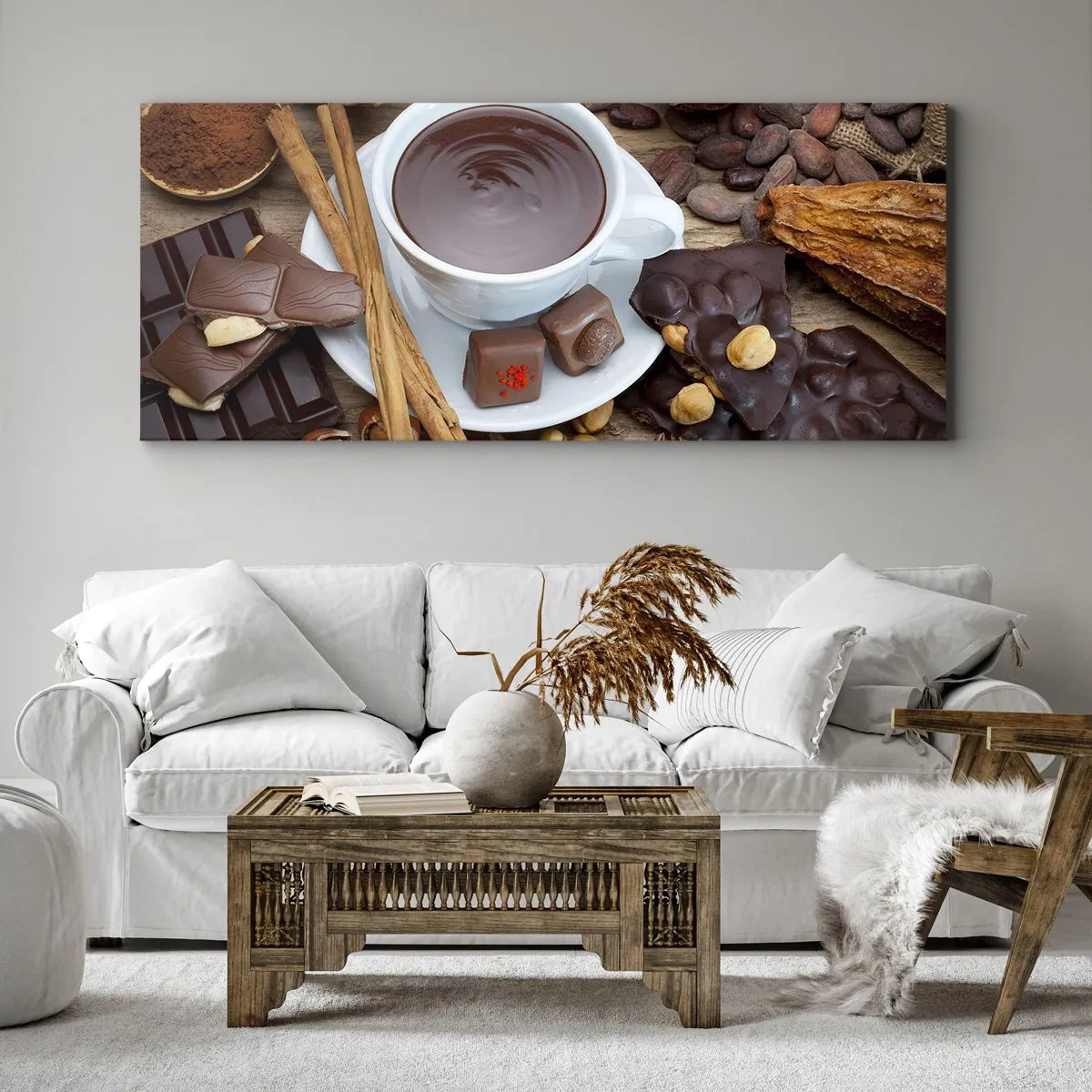Schilderen op canvas - Uit een sprookjesachtige chocoladefabriek - 120x50 cm