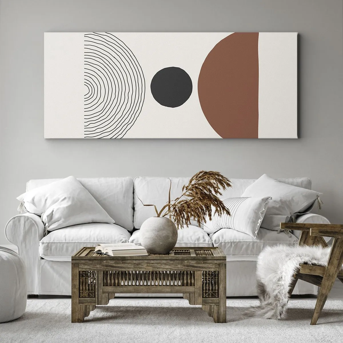 Schilderen op canvas - Het middelpunt van de aandacht - 100x40 cm