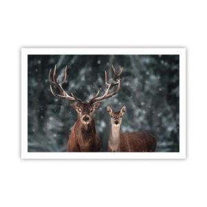 Poster - Heer van het bos met zijn vrouw - 91x61 cm