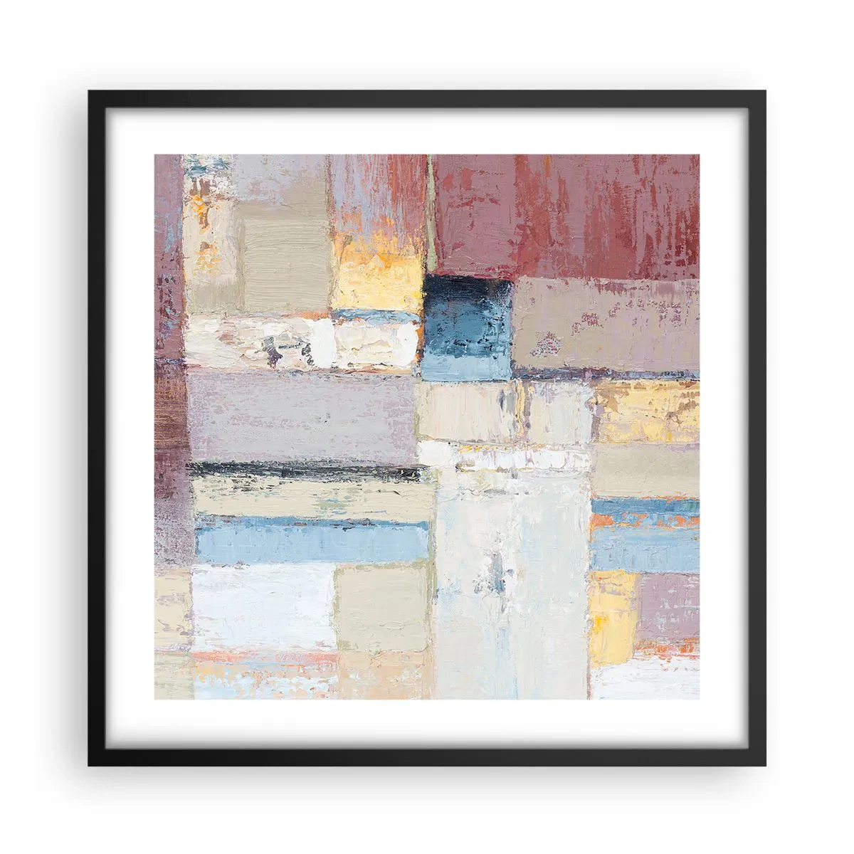 Poster in een zwarte lijst - De rust van geometrie - 50x50 cm