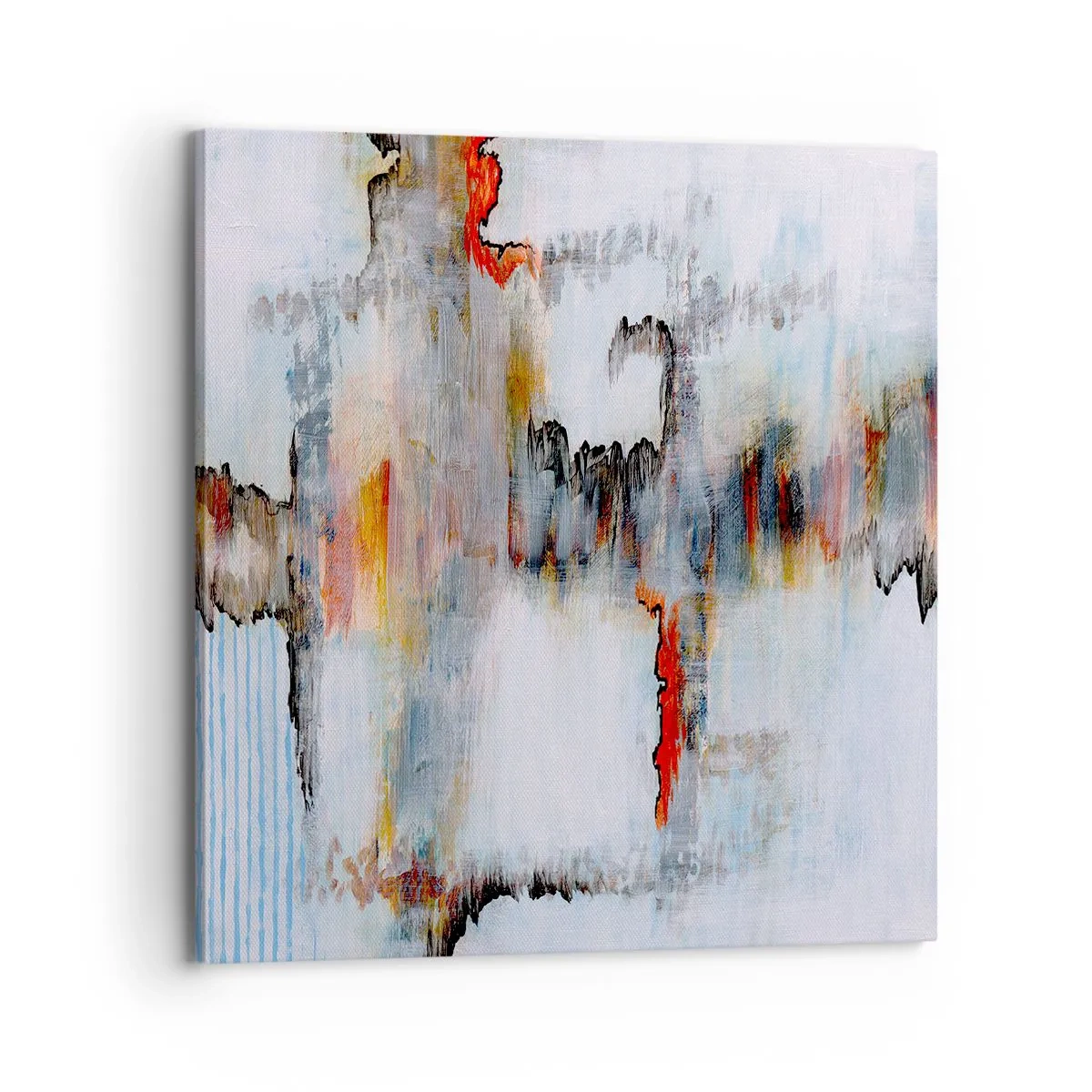 Schilderen op canvas - Een stok op het water - 70x70 cm