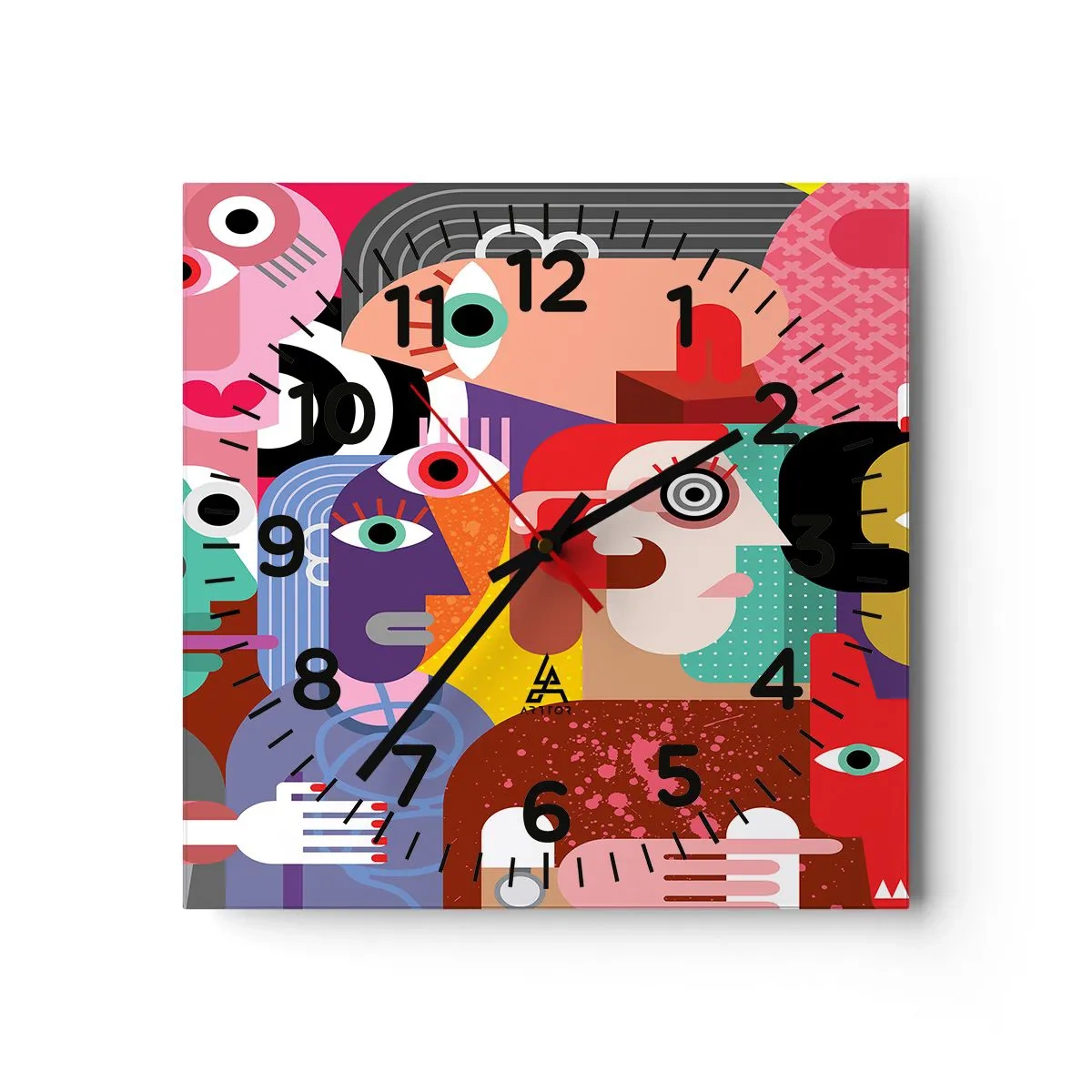 Wandklok - Klok - Wij zijn van de heer Picasso - 40x40 cm