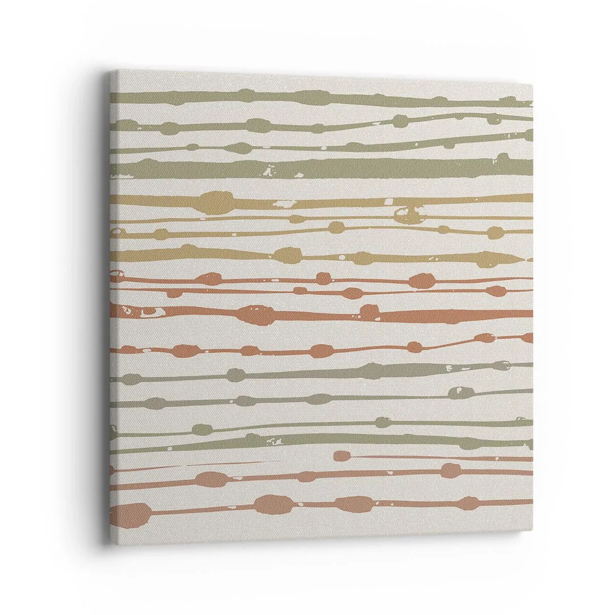 Schilderen op canvas - Muzieknotatie van kleuren - 40x40 cm