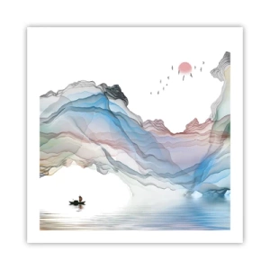 Poster - Op weg naar de kristallen bergen - 60x60 cm