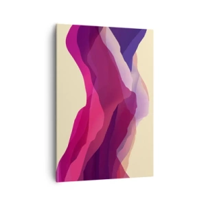 Schilderen op canvas - Paarse golven - 70x100 cm
