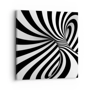 Schilderen op canvas - Compositie: dansende ruimte - 40x40 cm