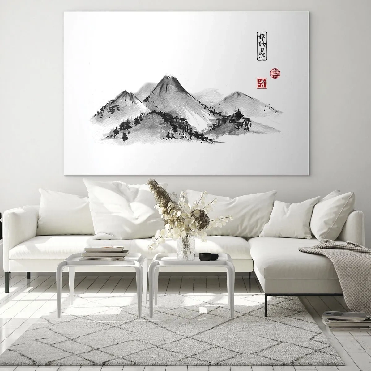 Schilderen op glas - Oneindige verte - 100x70 cm