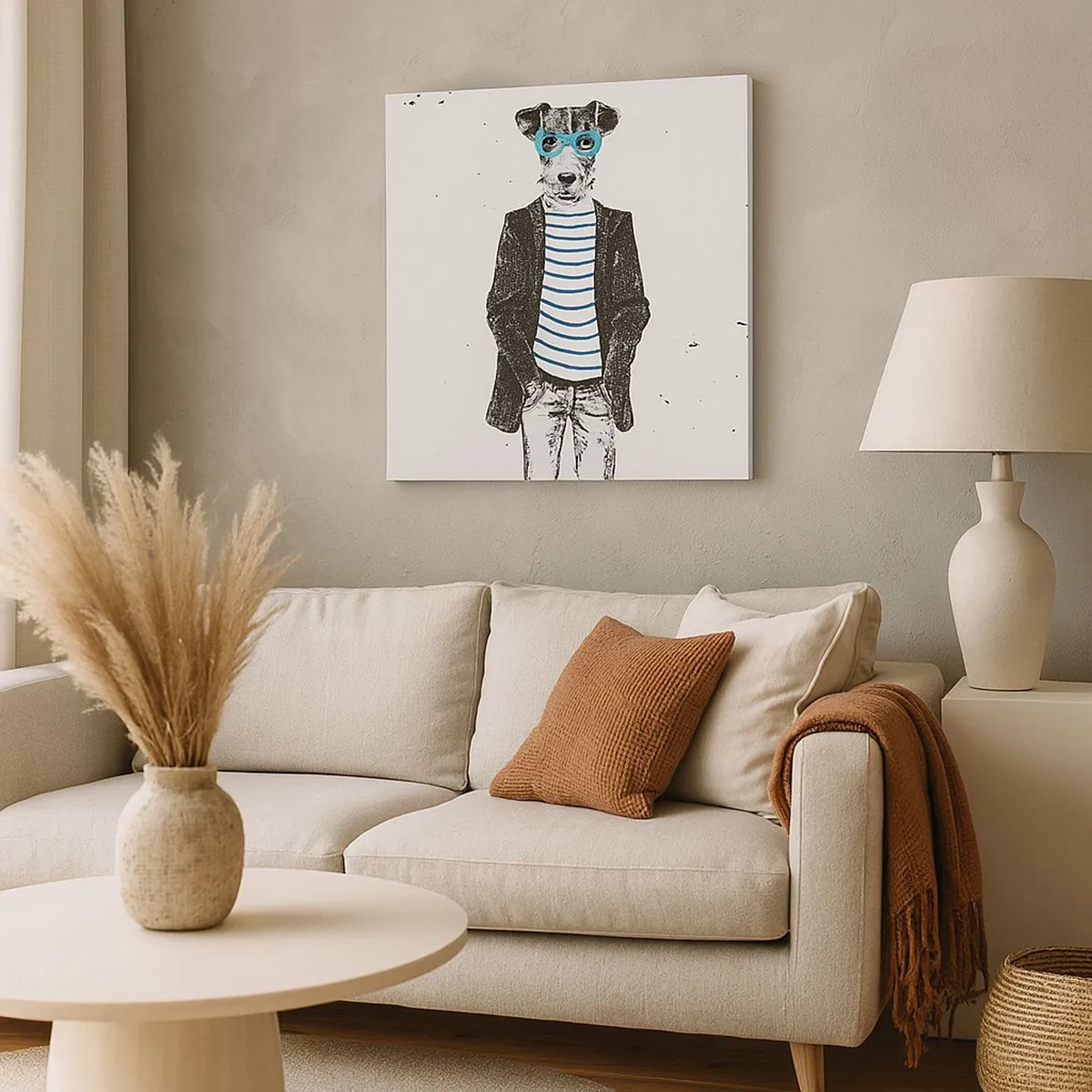 Schilderen op canvas - God behoed! - 30x30 cm