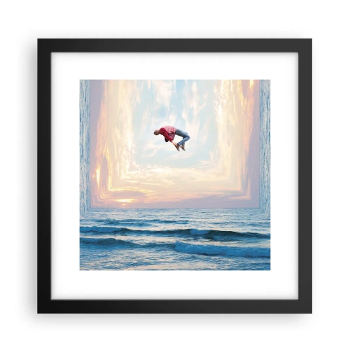 Poster in een zwarte lijst - Naar een andere dimensie - 30x30 cm