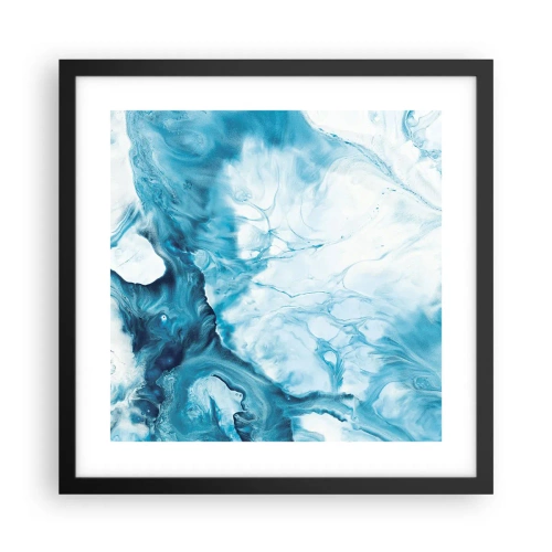 Poster in een zwarte lijst - Blauw Concert - 40x40 cm