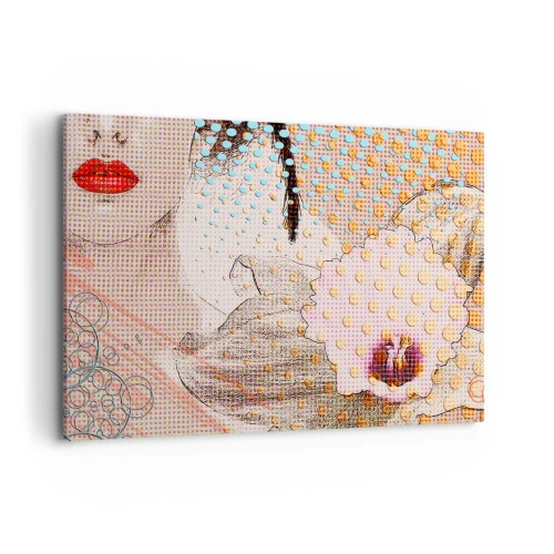 Schilderen op canvas - Stripboek heroïne - 100x70 cm