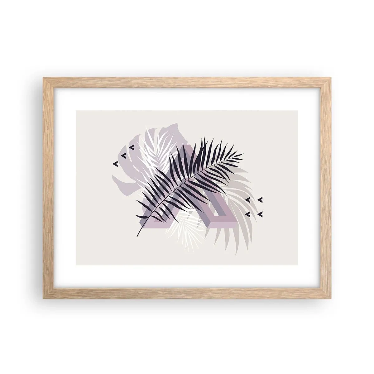 Een poster in een licht eiken lijst - De schaduw van de schaduw - 40x30 cm