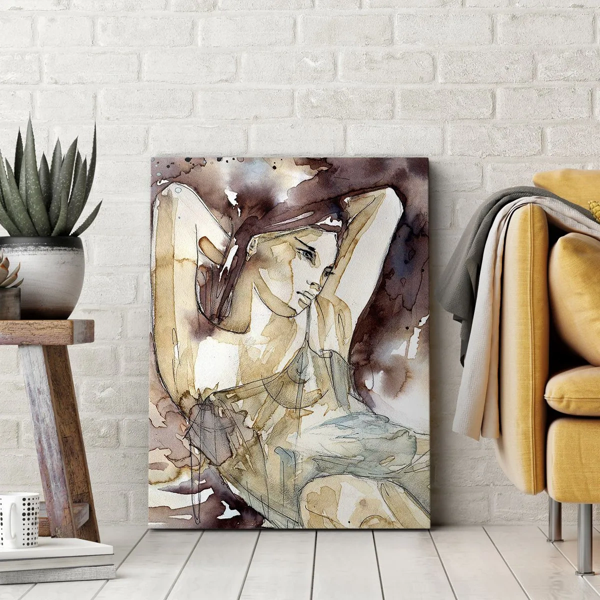 Schilderen op canvas - In een lila stemming - 45x80 cm