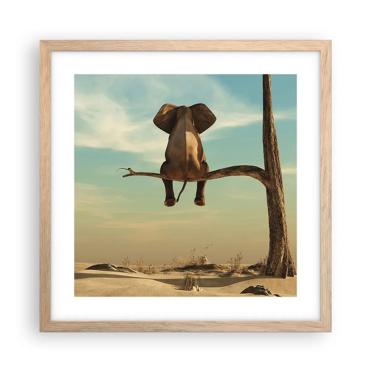 Een poster in een licht eiken lijst - Een nieuw gezichtspunt - 40x40 cm