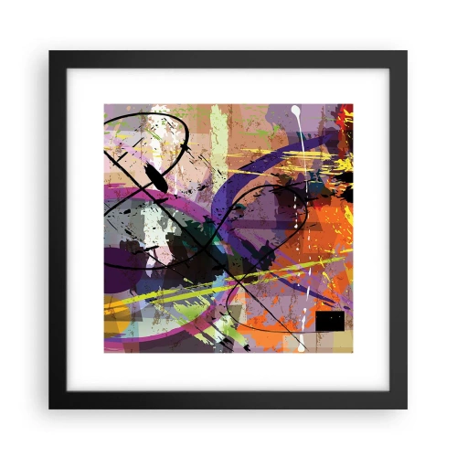 Poster in een zwarte lijst - Je kunt rechtdoor of rondom - 30x30 cm