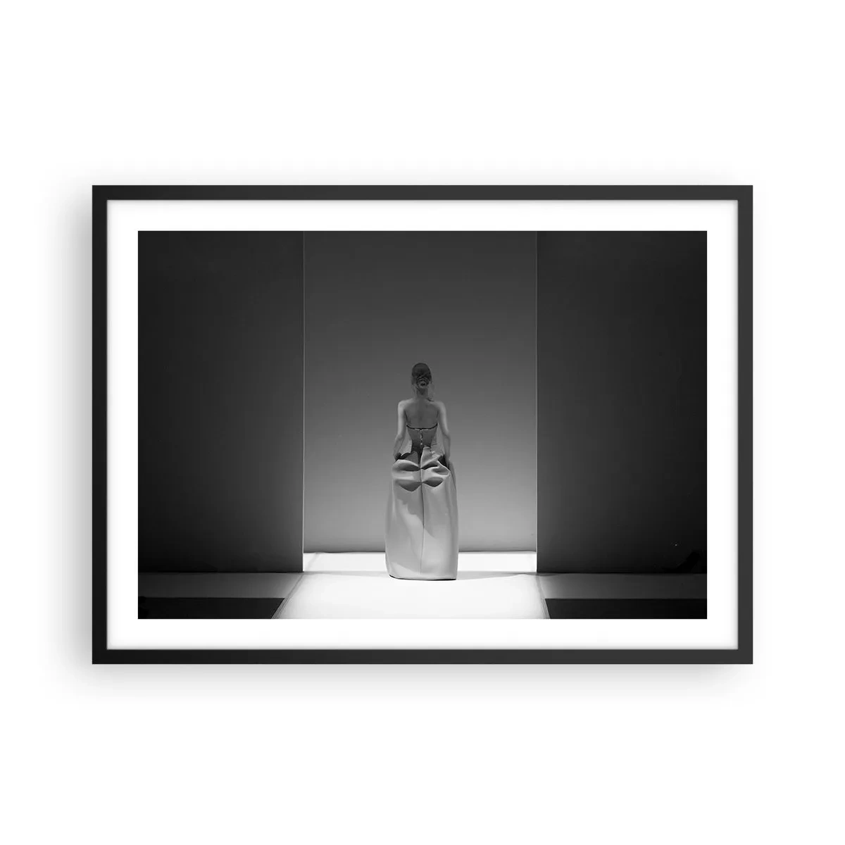 Poster in een zwarte lijst - Verfijnde eenvoud - 70x50 cm