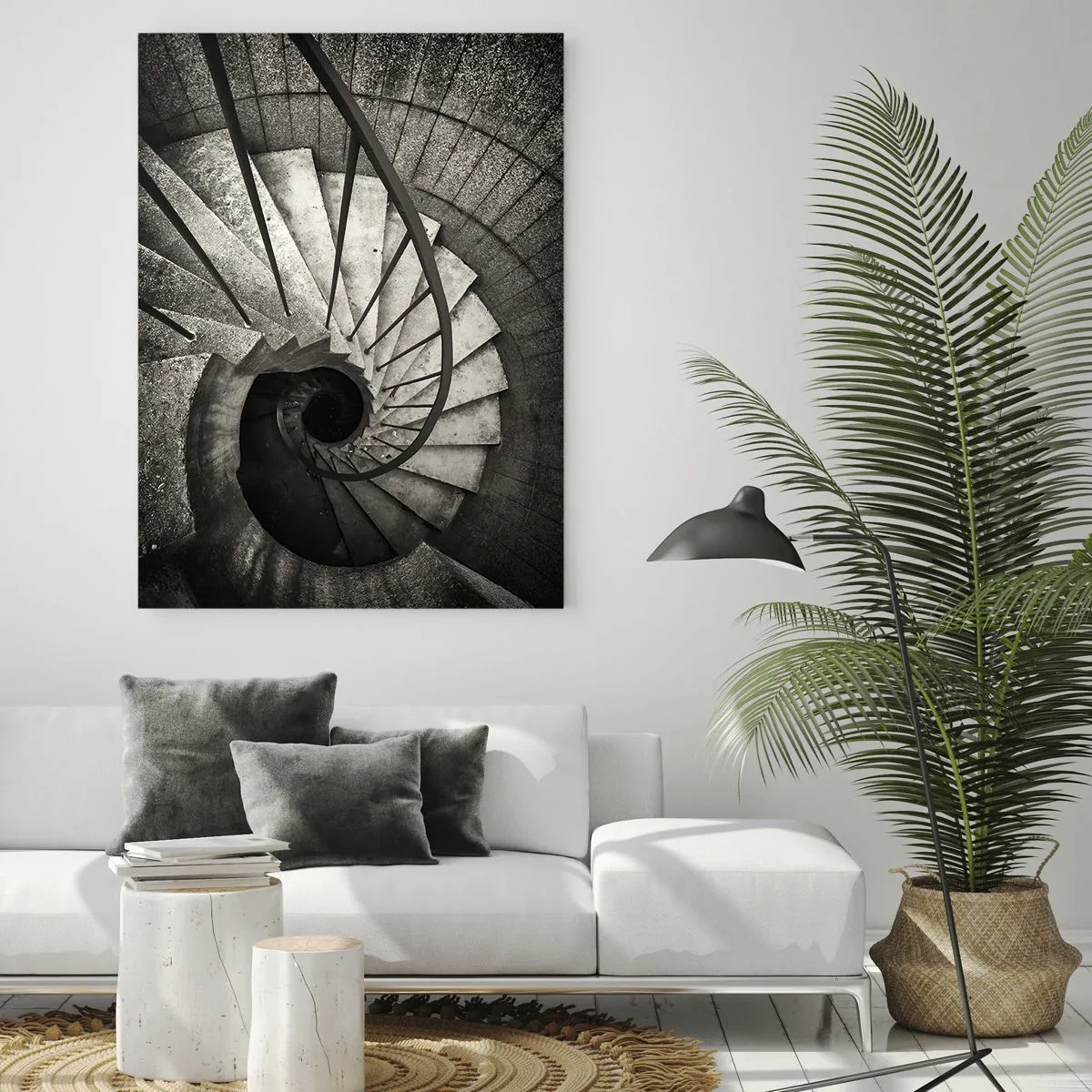 Schilderen op glas - De trap op, de trap af - 50x70 cm