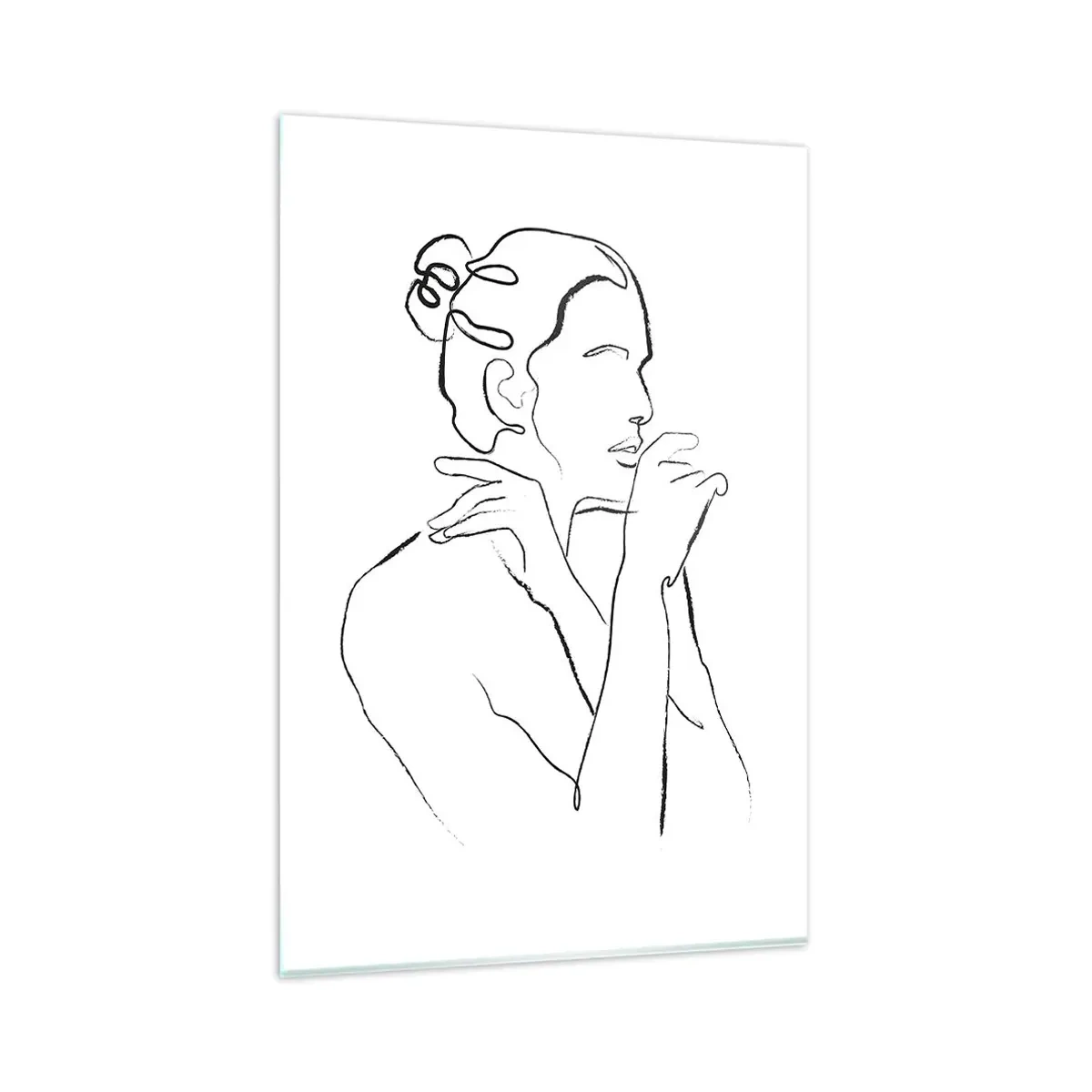 Schilderen op glas - Naakt: een sensueel mysterie - 80x120 cm