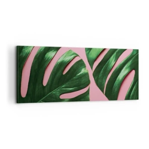 Schilderen op canvas - Groene rendez-vous - 100x40 cm
