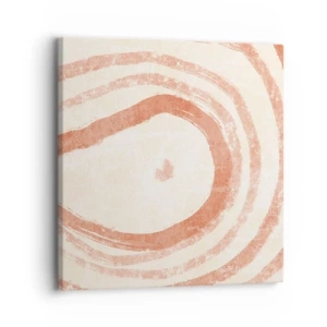 Schilderen op canvas - Koraalcirkels – compositie - 30x30 cm