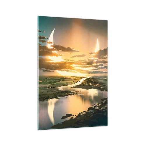 Schilderen op glas - Ergens in een sterrenstelsel ver, ver weg - 70x100 cm