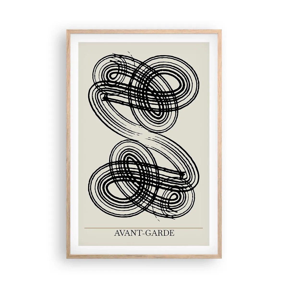 Een poster in een licht eiken lijst - Het kwam er spontaan uit - 61x91 cm