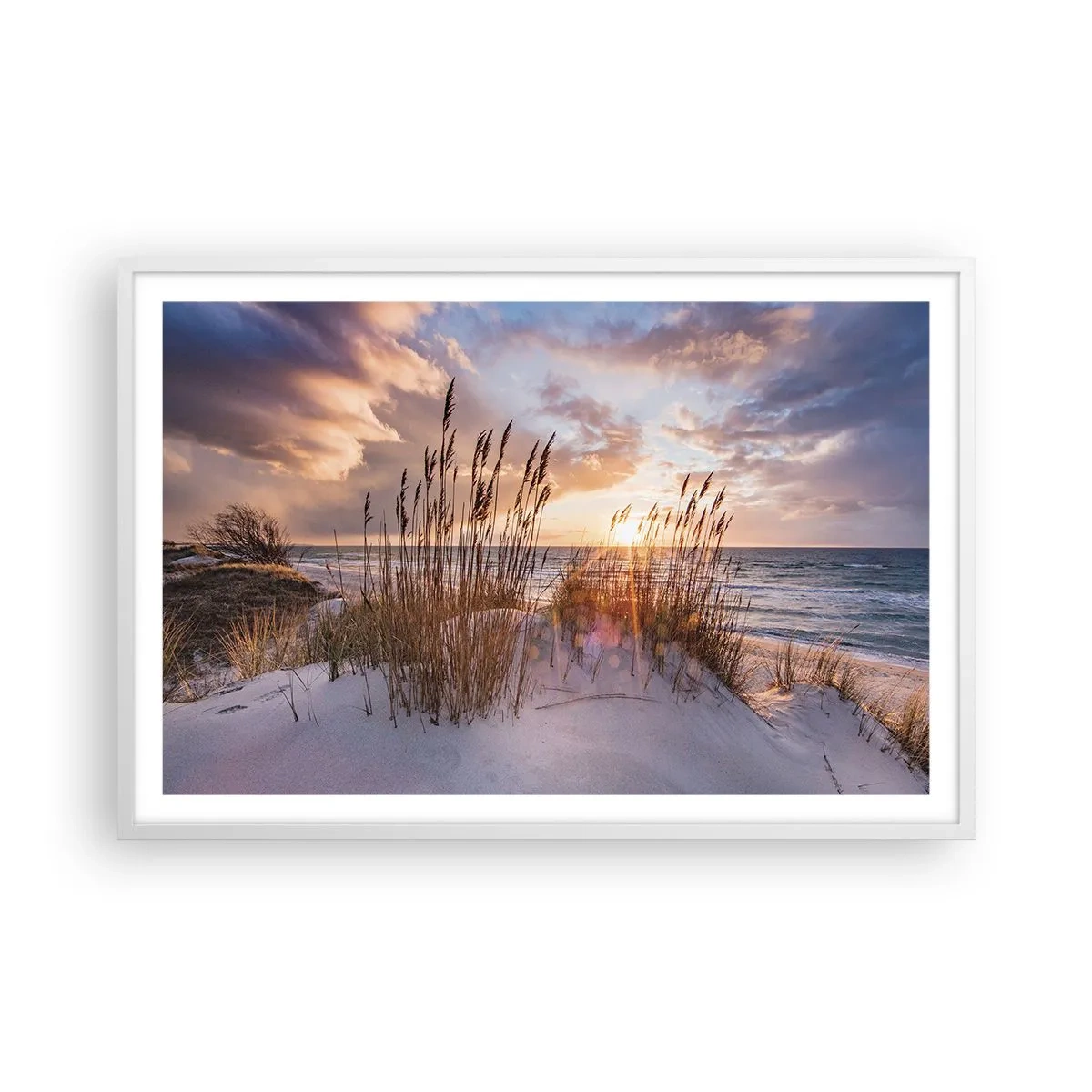 Poster in een witte lijst - Afscheid van de zon en de wind - 91x61 cm