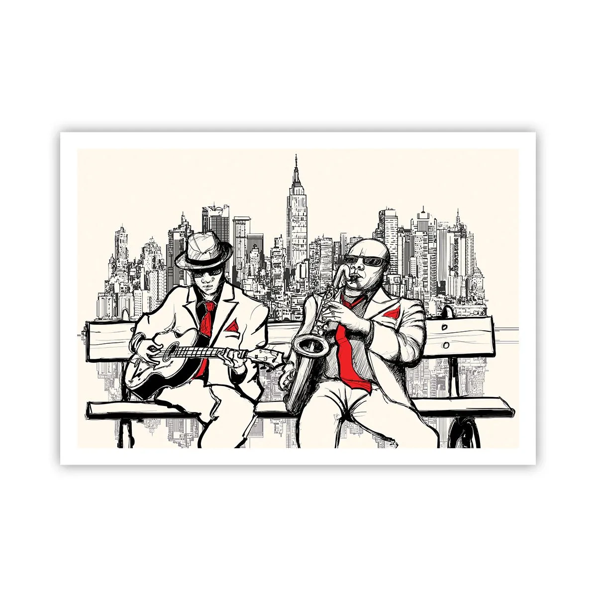 Poster - Improvisatie van New York - 100x70 cm