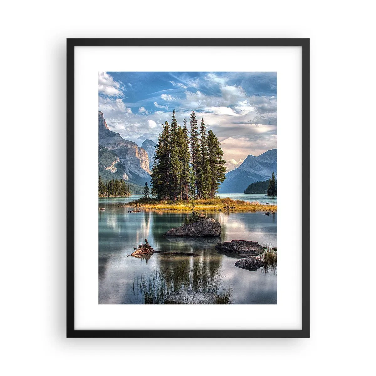 Poster in een zwarte lijst - Aan het grote en schone water ... - 40x50 cm