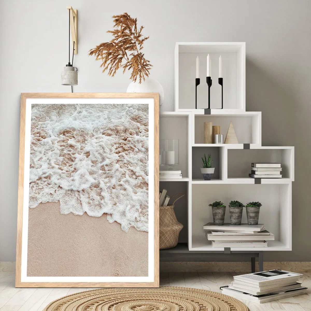 Een poster in een licht eiken lijst - Ben zo terug - 30x40 cm