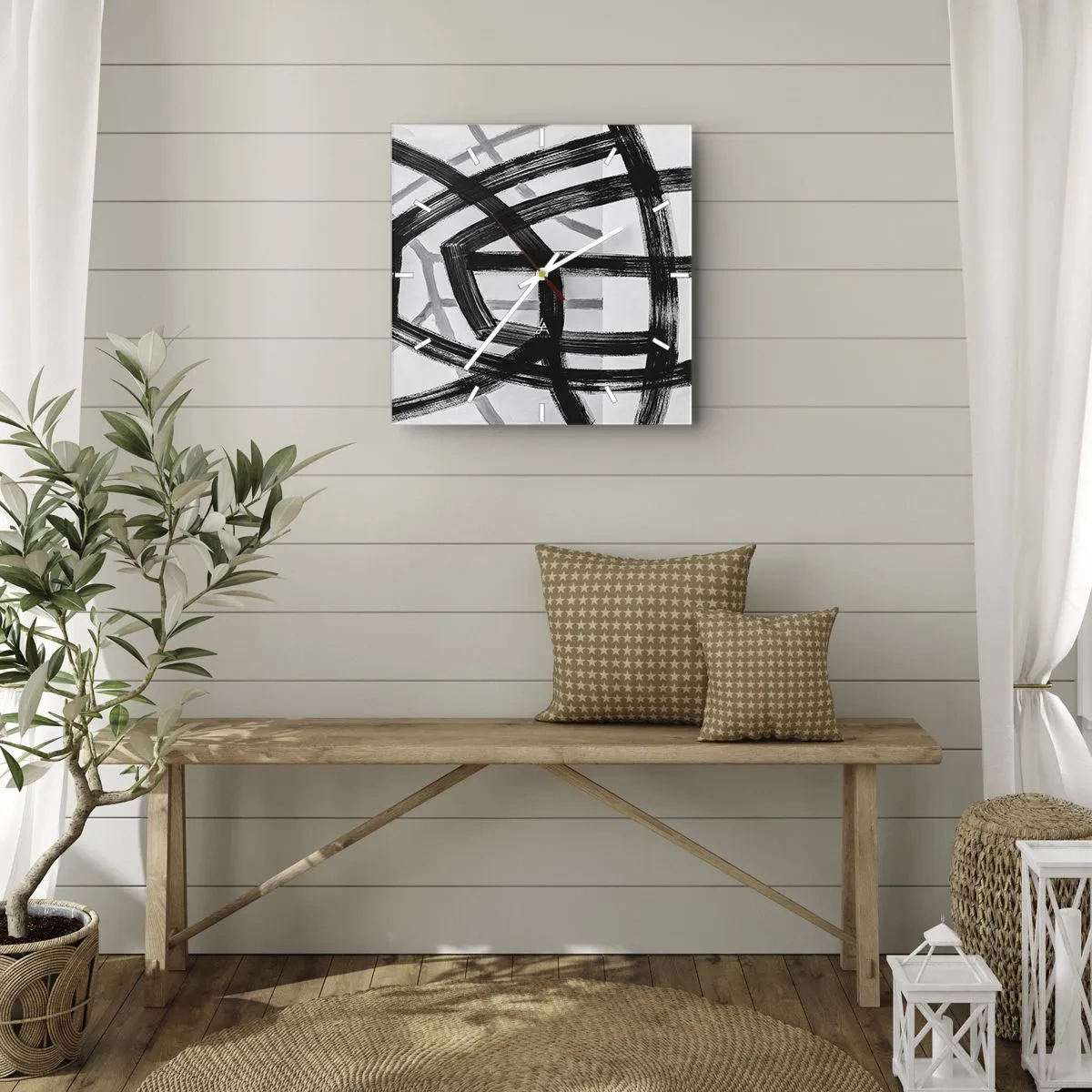 Wandklok - Klok - Diepte opbouwen - 30x30 cm