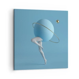 Schilderen op canvas - En de planeten zijn gek geworden - 50x50 cm