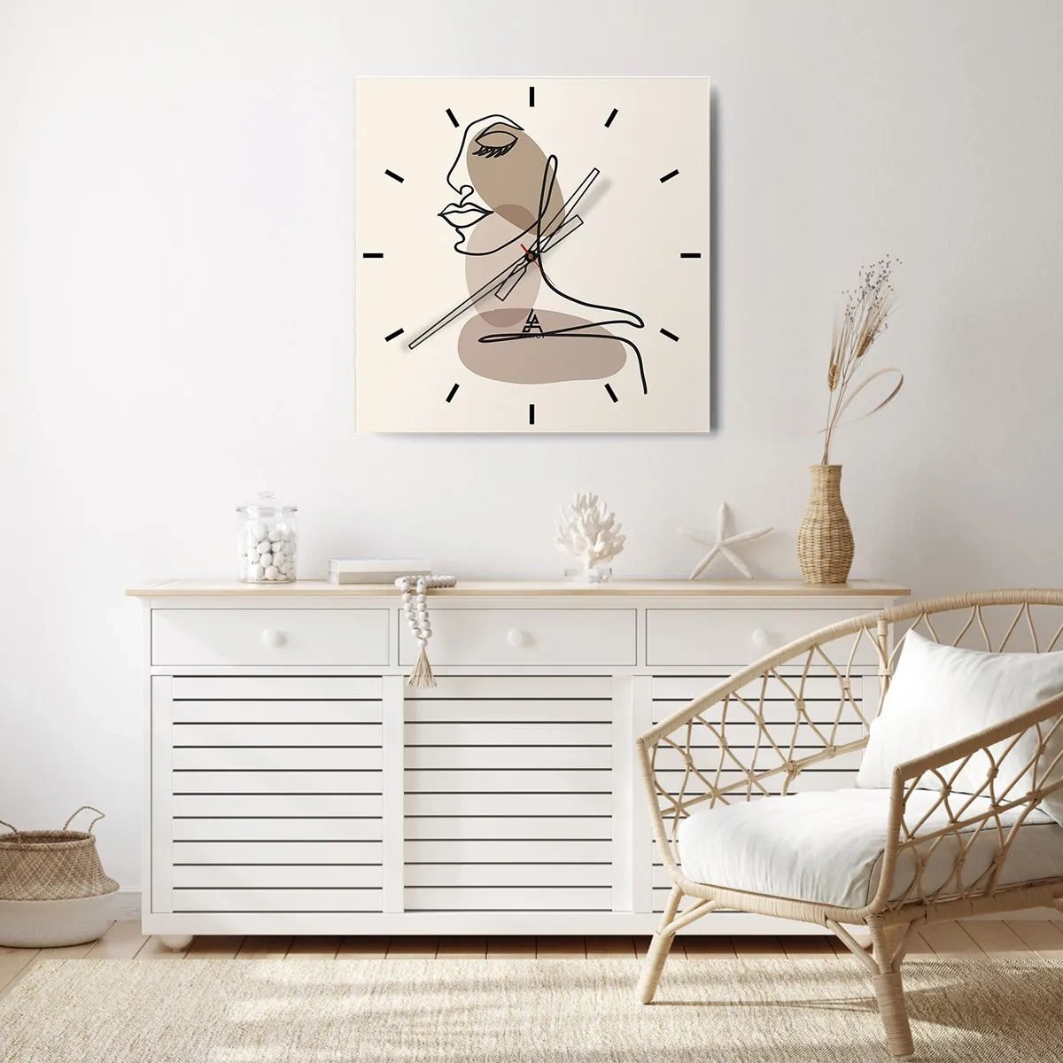 Wandklok - Klok - Luisteren naar zichzelf - 30x30 cm