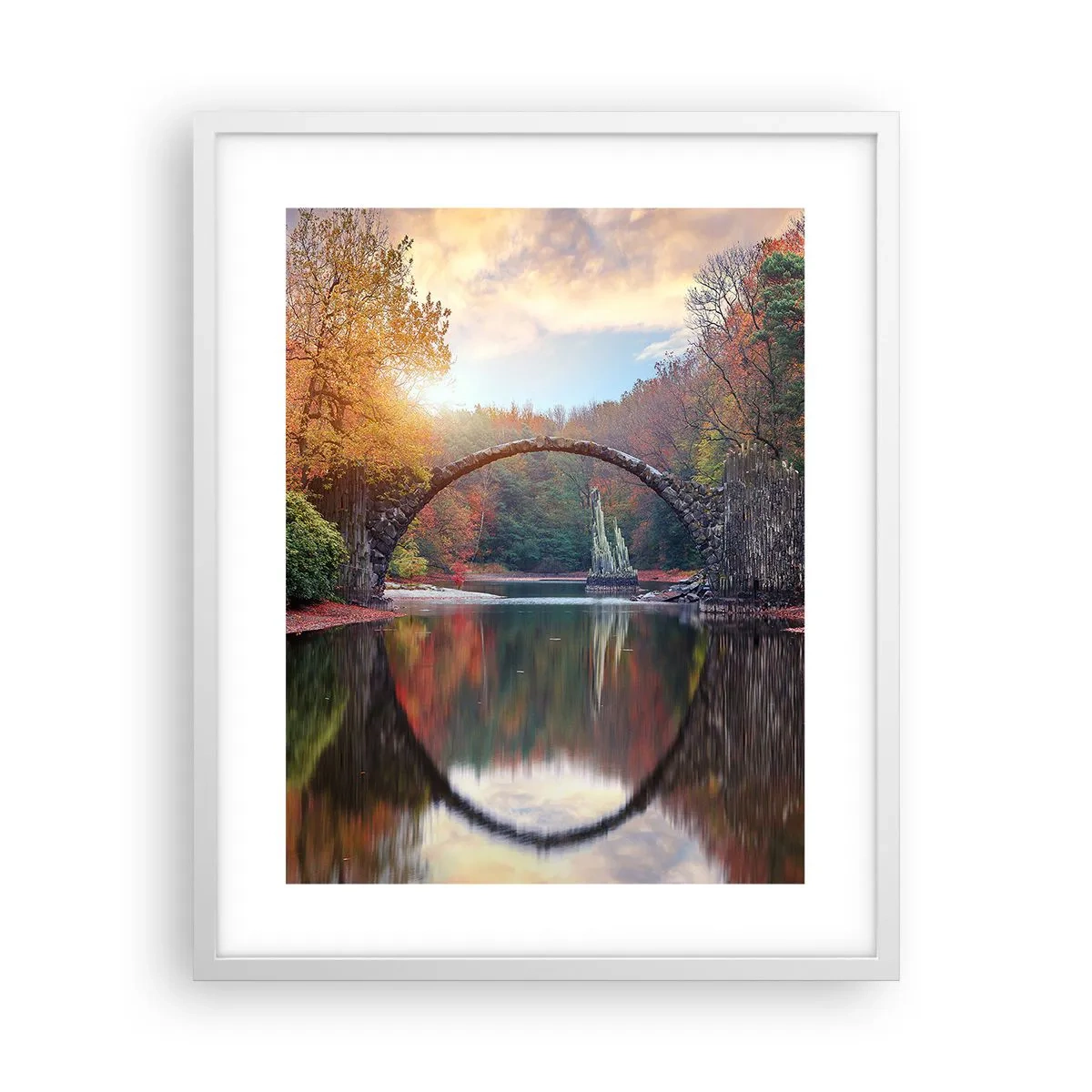 Poster in een witte lijst - Aan de andere kant van de spiegel - 40x50 cm