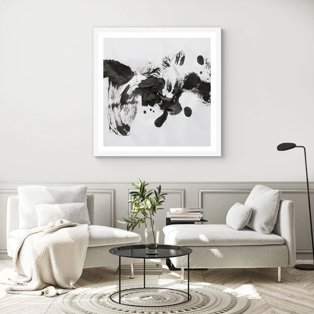 Poster in een witte lijst - Is er een methode voor de waanzin? - 60x60 cm