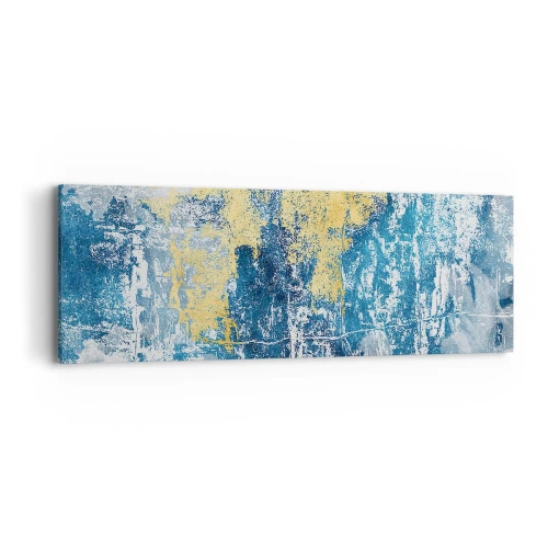 Schilderen op canvas - Abstractie vol met weer - 90x30 cm