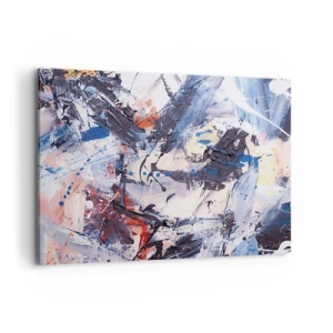 Schilderen op canvas - Gekke dans van abstractie - 100x70 cm