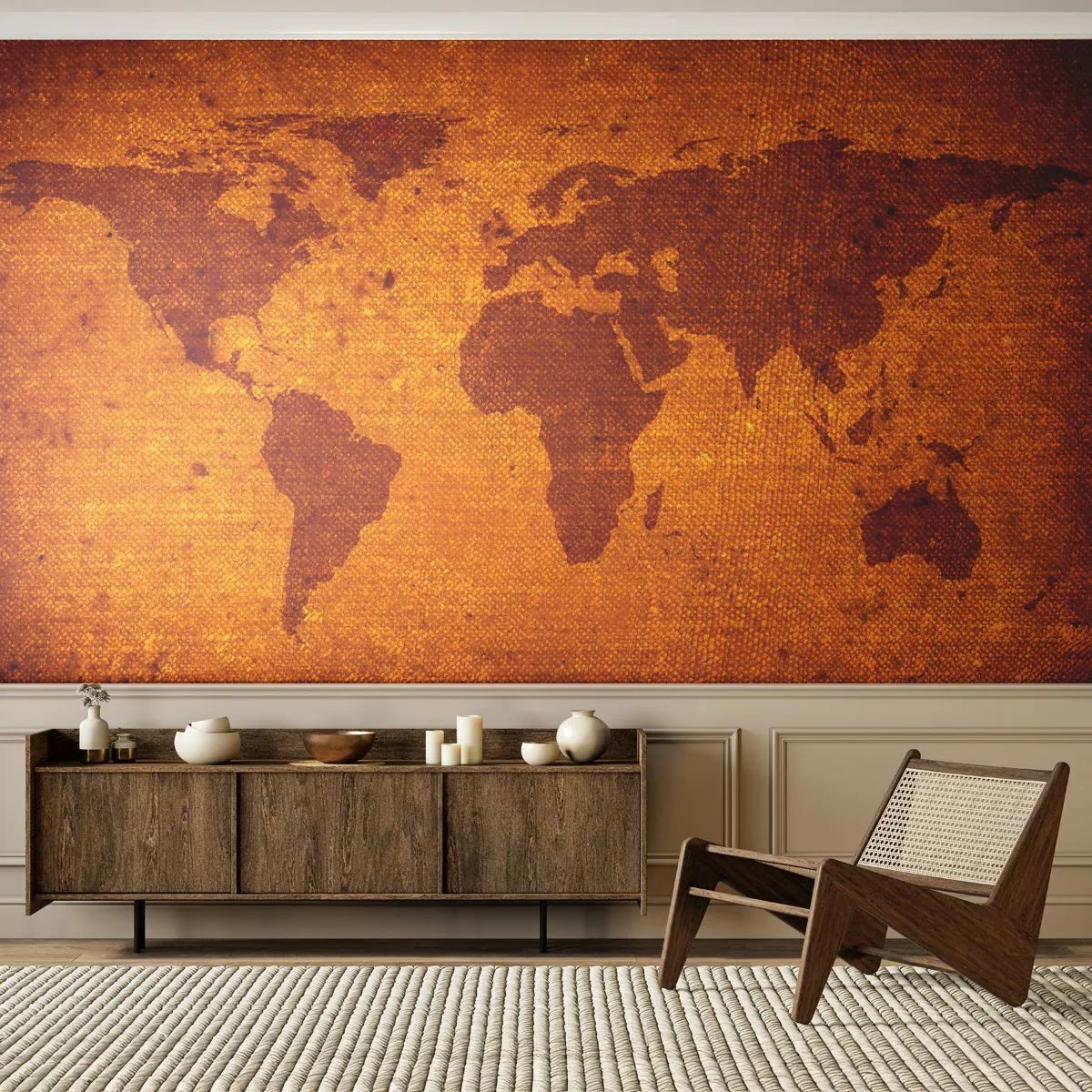 Zelfklevend Fotobehang Deluxe Sticker - Een uitnodiging om op reis te gaan - Wereldkaarten, Continenten, Reizen - 250x175 cm