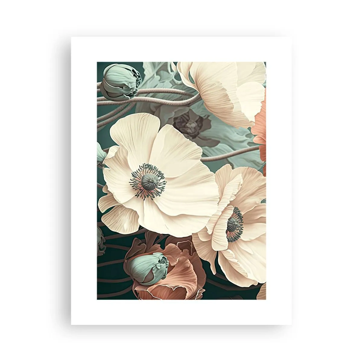 Poster - Het gefluister van klaprozen - 30x40 cm