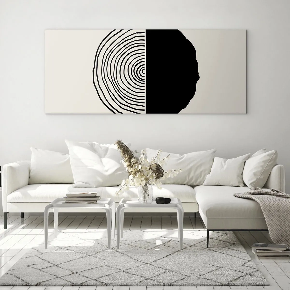Schilderen op glas - Half om half - 100x40 cm