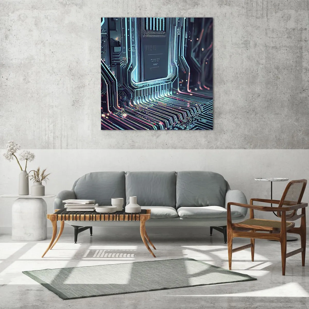 Schilderen op glas - Ik ben aan het denken… - 40x40 cm